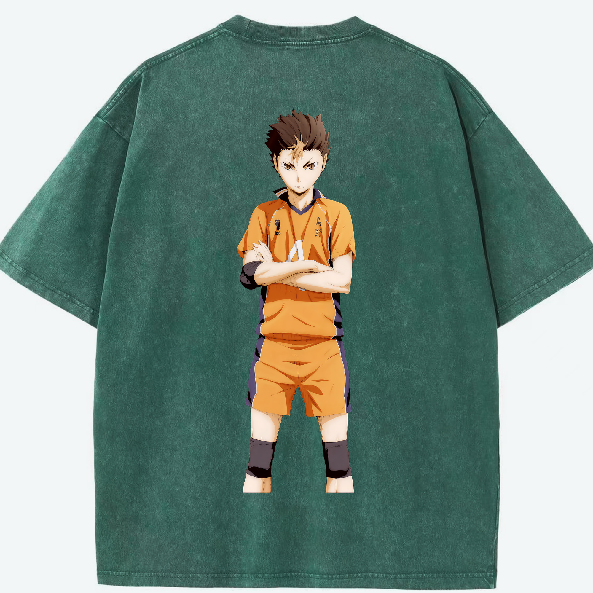 （画像用） ハイキュー!! Haikyu!! 綿100% ヴィンテージ風 半袖Tシャツ（背面プリント）